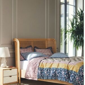 Anthropologie Muguro Cotton Duvet cover King, 2 King shams Bedding Set elegant